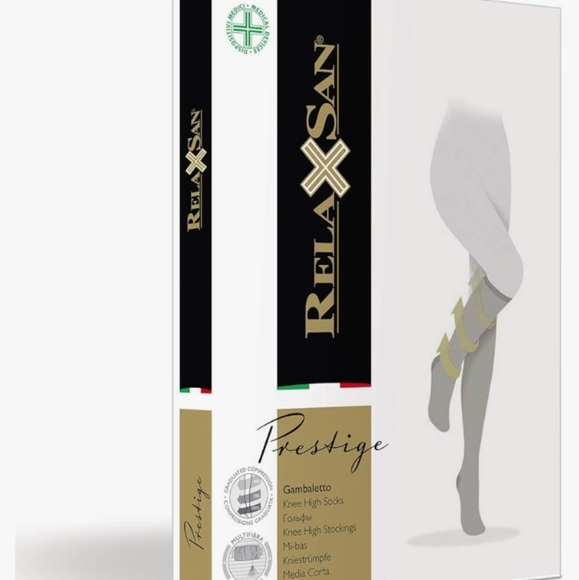 Women's light compression knee highs. Sz 5. Xl, light beige- made in Italy - Picture 10 of 12